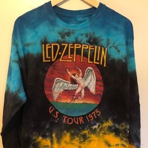 Led Zeppelin Men's Icarus 1975 Tie Dye Long Sleeve